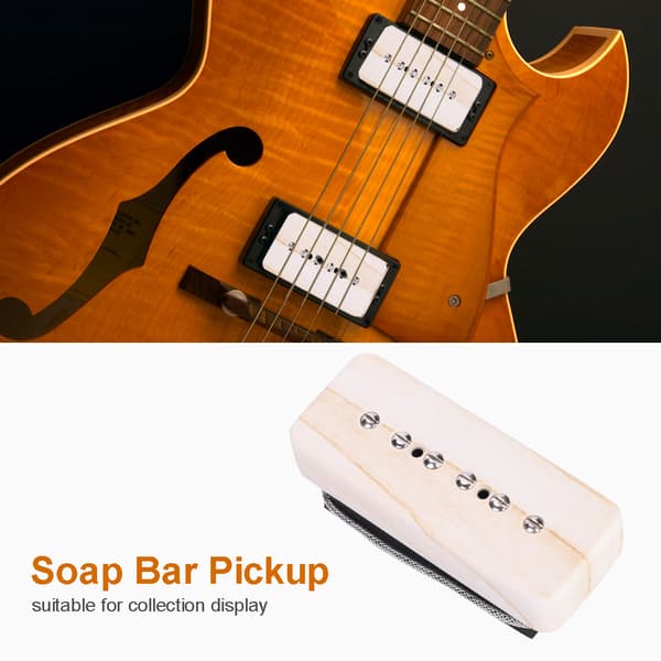 1 set/2 st halsbrygga Soap Bar Pickup Alnico V Magnet för gitarr (lönnfärg)