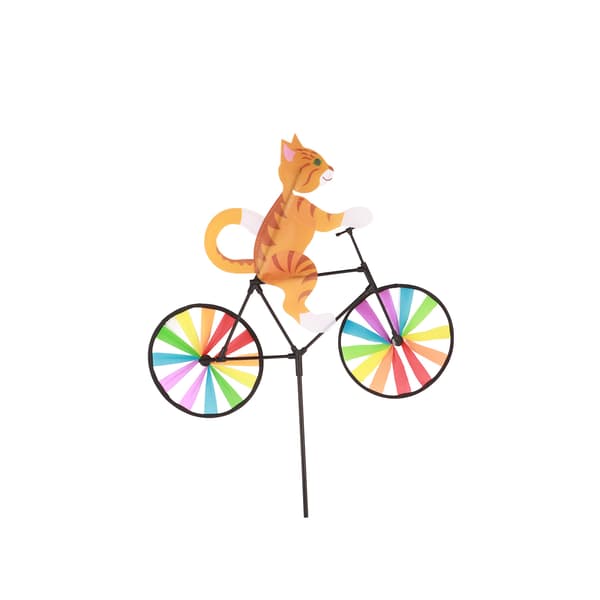 Sort kat cykel vindmølle hvirveldyr vindspinner havekunst indretning