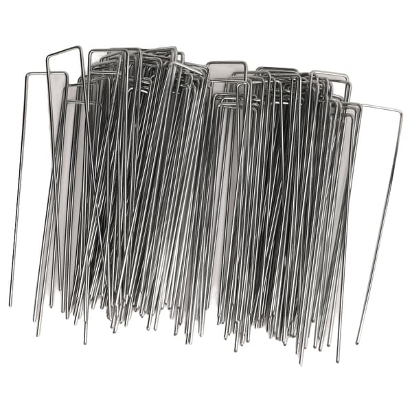 U-formade galvaniserade trädgårdsspikar, 100-pack, 3 mm tjocka