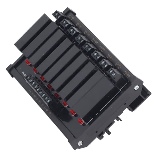 Solid State -relemoduuli DIN-kiskoasennus 8-kanavainen Solid State -rele 3-32VDC tulo 5-8A 24-480VAC kuorma