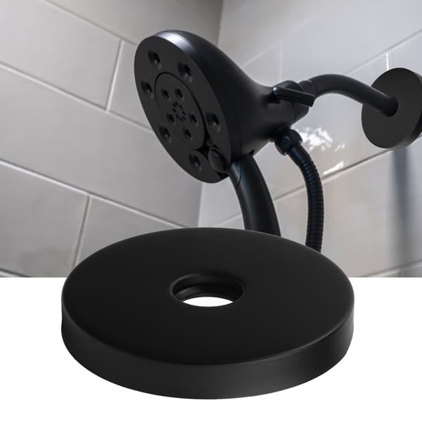 304 rustfrit stål brusearm flange dækplade G1/2in rør udskiftning sort