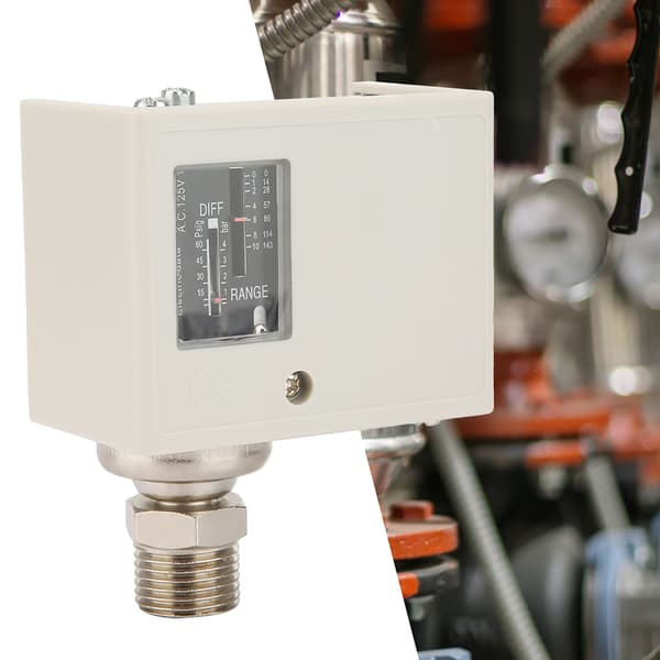 G1/2\" Tryckbrytare för luftvattenpumpkompressor, 12V tryckreglering, 100PSI, 1/2\" NPT, 2-pack