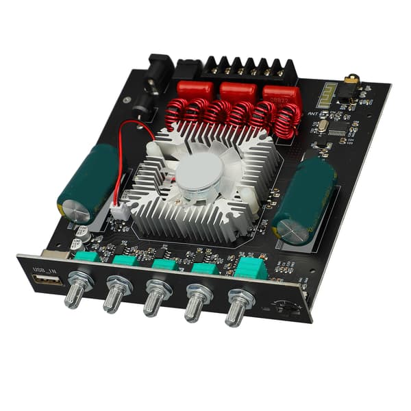 Effektforstærkerkort Bluetooth Digital 2.1-kanals Subwoofermodul til TDA7498E Chip ZK HT21