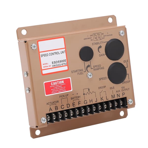 ESD5500E Dieselgenerator Elektronisk Regulator, Motor Tomgångsvarvtalsregulator, 12V/24V DC Långsam Startmodul