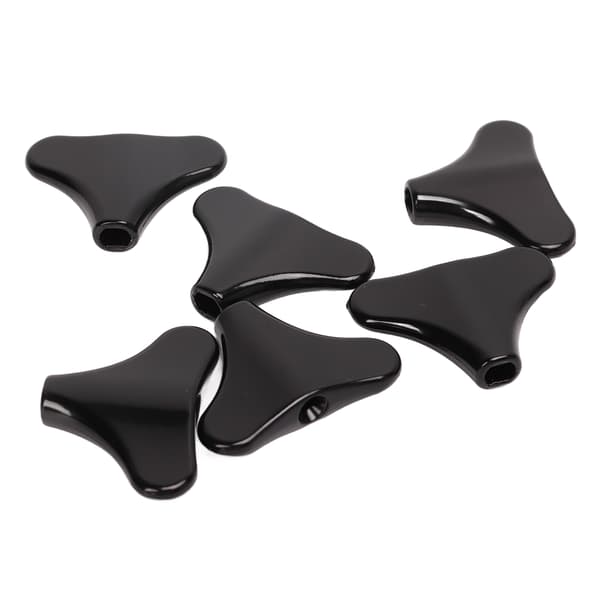 6 basstämskruvar, fishtail-stil, svart metall, reservdelar för elbasgitarr
