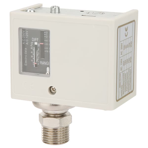 G1/2\" Tryckbrytare för luftvattenpumpkompressor, 12V tryckreglering, 100PSI, 1/2\" NPT, 2-pack