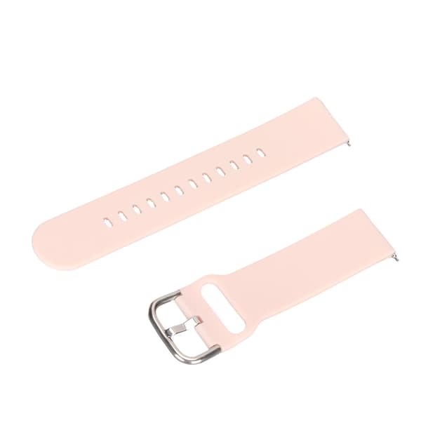 Silikonebånd 20 mm Solid Rosa Erstatningsrem til Amazfit GTS 3, GTS 2, Bip S, Bip Ur