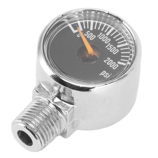 2000psi trykmåler 1/8NPT montering CO2-cylinder påfyldningstrykmåler til CO2-gastank, sort
