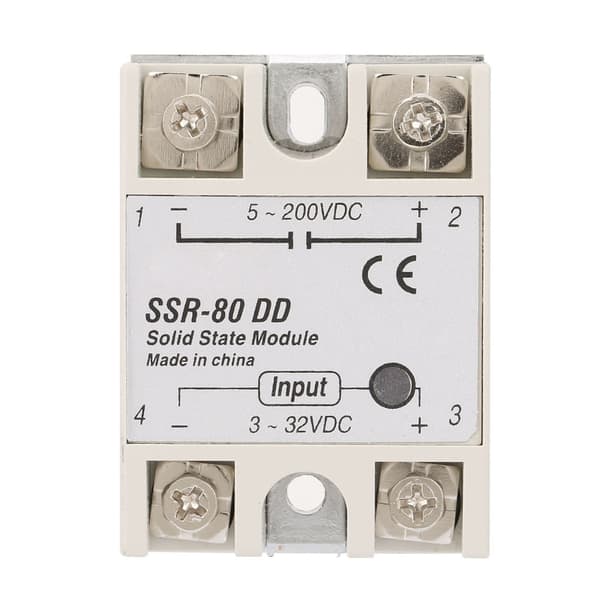 SSR80DD 80A industriellt halvledarrelä, 332-5200VDC solid state-omkopplare