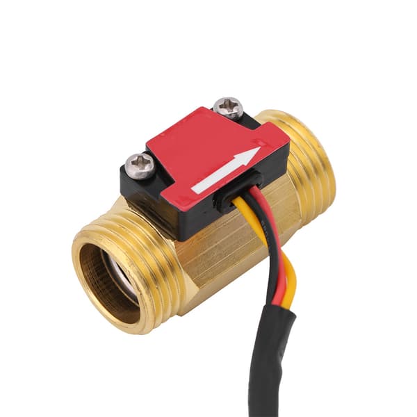 Holdbar magnetisk flowmåler til vand 1-25L/min, G1/2 gevind, messing sensor