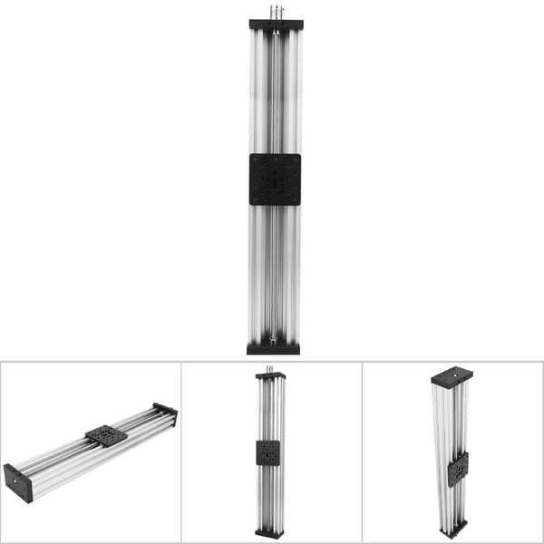 Lineær Slædebord 500mm Sort/Sølv Aluminiumslegering til 3D Printer CNC Graveringsmaskine