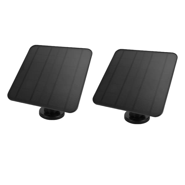 2 stk. 12W solpaneler egnet til Ring-kamera DC USB C Micro USB-porte IP65 vandtæt solpaneloplader med 3m kabel