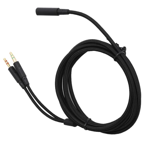 2-i-1 ljudadapterkabel för Kingston HyperX Cloud Stinger, Cloud Mix, Cloud Alpha Gaming Headset