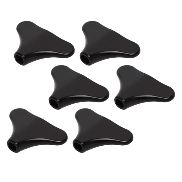 6 basstämskruvar, fishtail-stil, svart metall, reservdelar för elbasgitarr