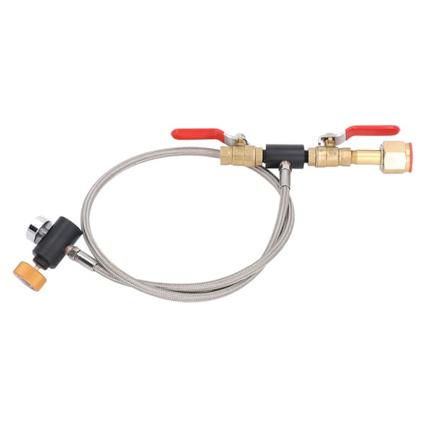 CO2-cylinderpåfyllningsadapter CGA320 G1/2 Dubbelventilslang med tryckmätare