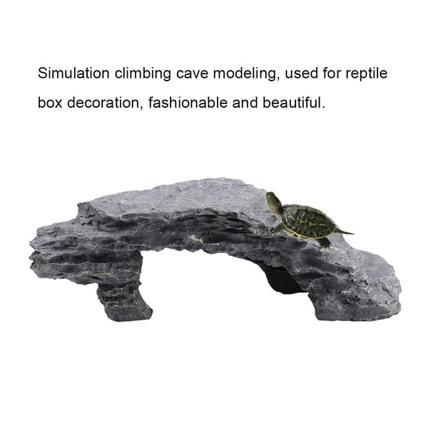 Hule Akvarium Skildpadde Krybdyr Habitat Pynt Skjulested Indretning