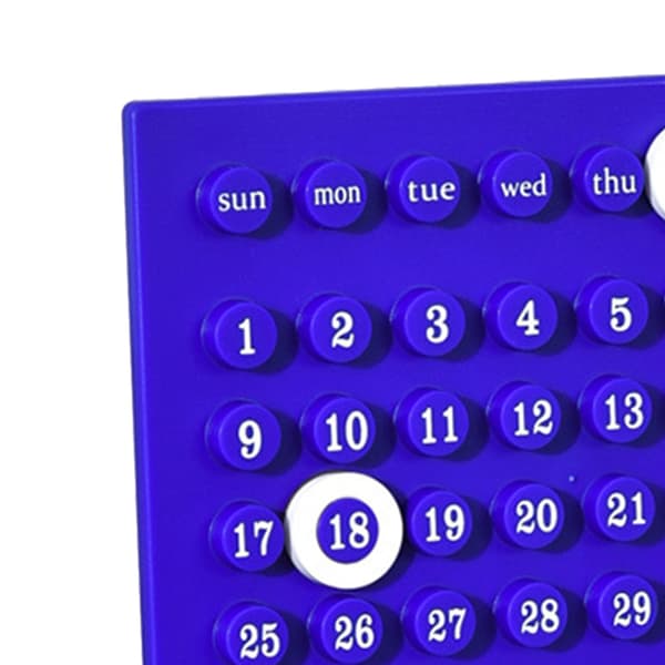 Träkalender för barn DIY handdriven utvecklar planeringsförmåga evighetskalender för hemmet blå
