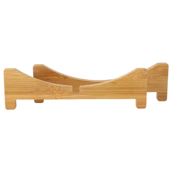 Bambu växtställ korsformad bricka multifunktion för husdjur hem kök 17,5x5cm