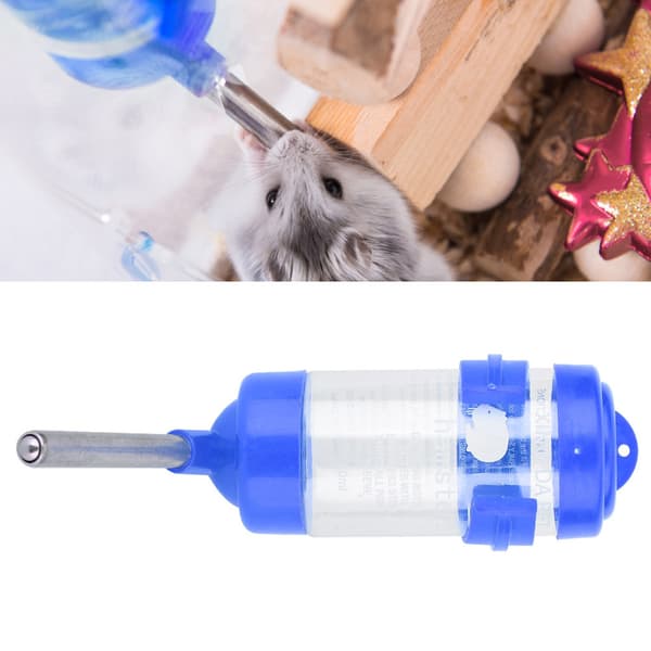 Droppfri Mini Vattendispenser för Igelkottar, Blå, Dricksflaska för Smådjur