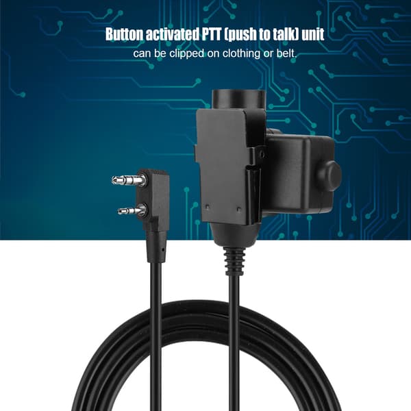 Z Tactical U94 PTT-kabel til BAOFENG UV5R - Støjreducerende headsetadapter