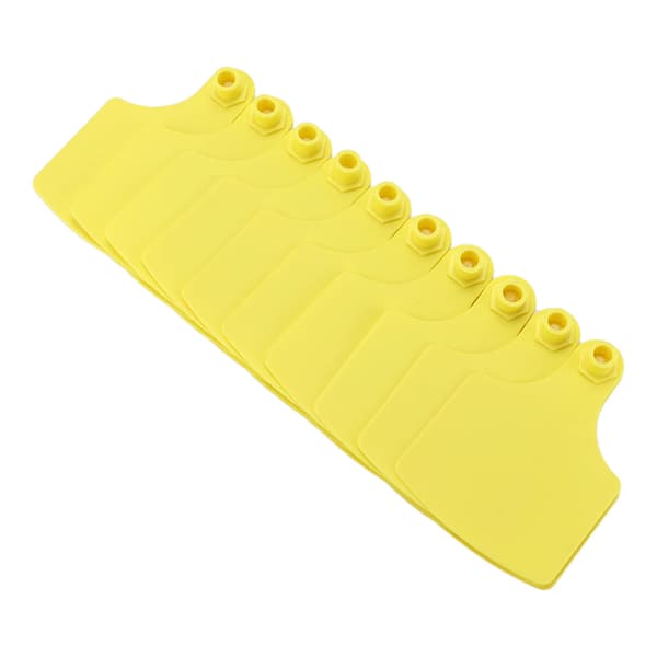100 stk. blanke øremærker til kvæg, plastikmærker til kvæg og husdyr