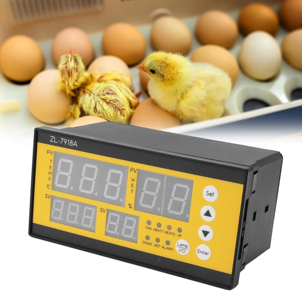 Digital termostatstyring til inkubator, LED-display, 100-240V, temperatur- og fugtighedssensor