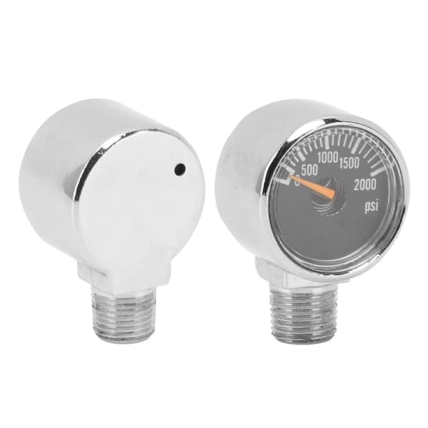 2000psi trykmåler 1/8NPT montering CO2-cylinder påfyldningstrykmåler til CO2-gastank, sort