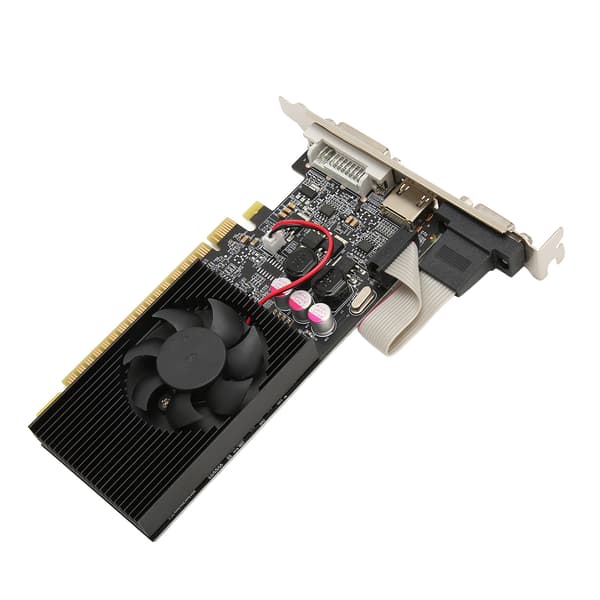 Diskret grafikkort 64bit 1GB PCI Express 2.0 X 16 DVI VGA HD Multimedia Interface Output Hurtig køling til stationær computer