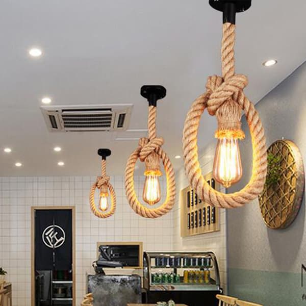Industriel Hamp Reb Pendel til Butik og Cafe 1 Meter
