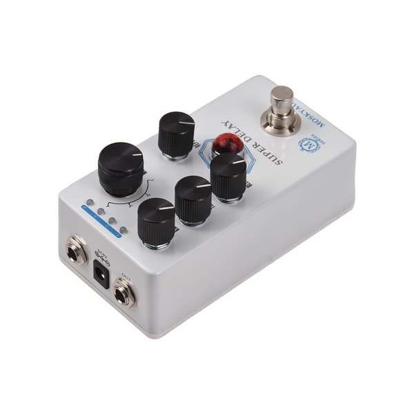 MOSKYAUDIO SUPER DELAY Guitar Delay Effects Pedal Blend/Time/Rate/Repeats/4-Mode Knap DC 9V 6.35mm Input/Output Interface Elektrisk Guitar Delay Effekt