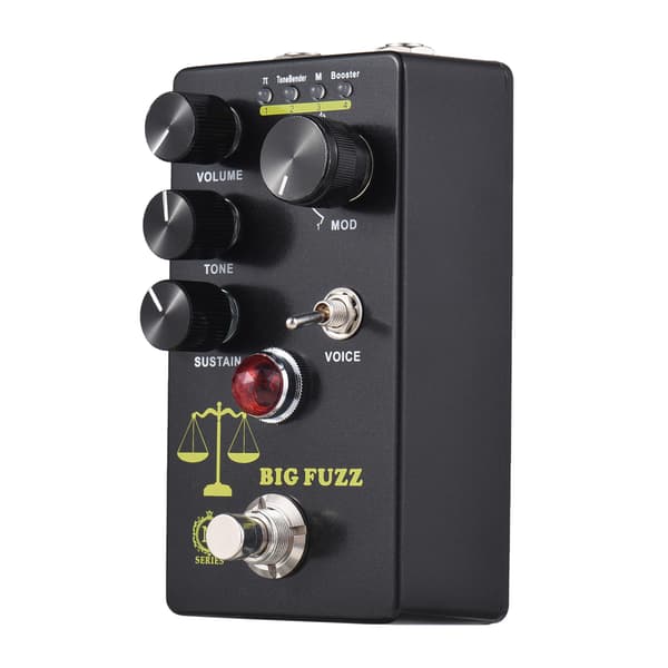 MOSKYAudio FUZZ Gitarr Effektpedal 4 lägesomkopplare & Volym/Ton/Sustain-kontroller Kompakt Bärbar Digital Fuzz Gitarr Effektor Effektprocessor för E
