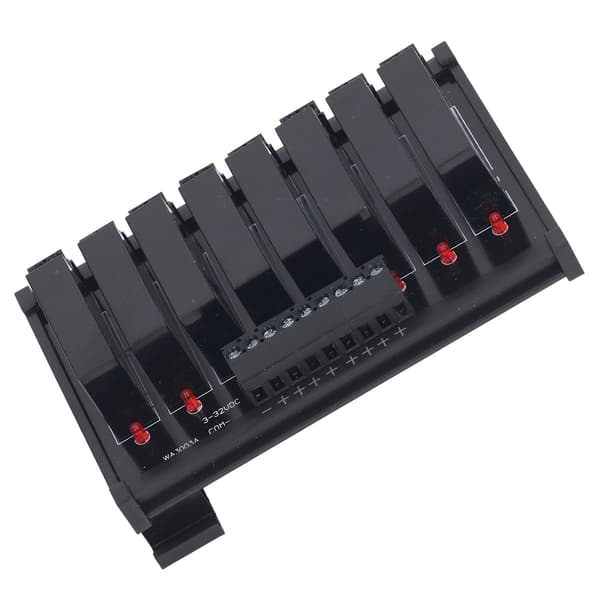 Solid State -relemoduuli DIN-kiskoasennus 8-kanavainen Solid State -rele 3-32VDC tulo 5-8A 24-480VAC kuorma