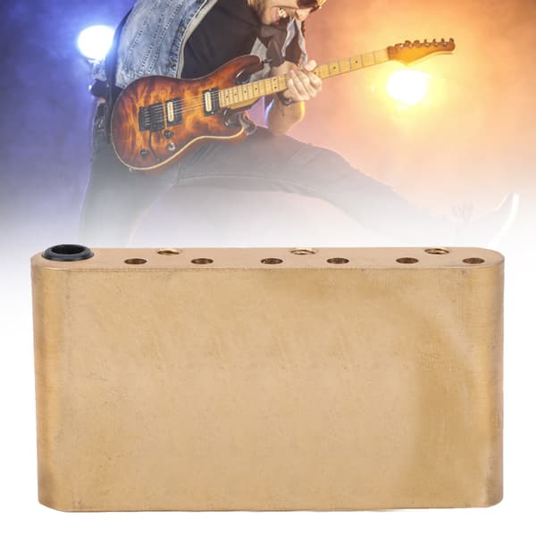 Mässingsstallblock Single Rock för Fender/SQ/CV gitarrtillbehör 74mm med rör