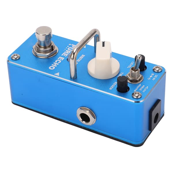 Delayeffekt Ren Eko Metall Monoblock Multifunktionell Digital Pedal för Elgitarr DC 9V