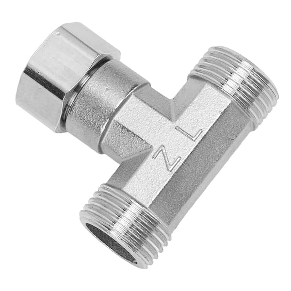 3-vejs T-fitting 304 rustfrit stål G1/2 indvendigt gevind rørforbinder til vand og luft