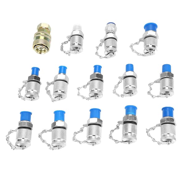 14 st hydraulisk trycktestpunkt kopplingsadaptersats för hydrauliska system