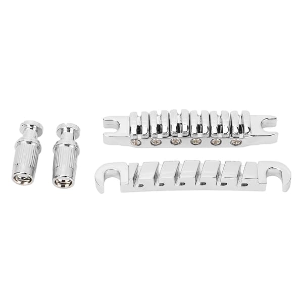 Delad gitarrbrygga Zinklegering Individuellt justerbar 10,4 mm gitarrsträng genom bryggbyte för LP Silver