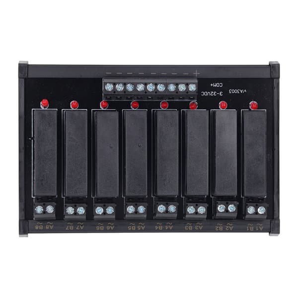 8-kanals solid state relæmodul indgang 3 til 32VDC belastning 5 til 8A 24-480VAC til industriel styring