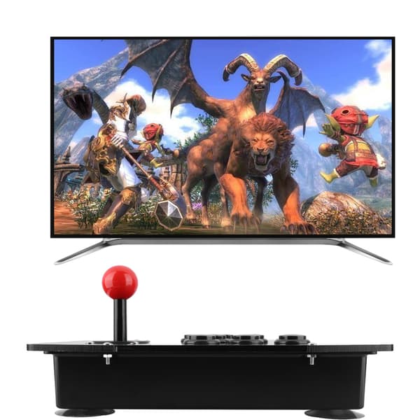 Arcade Fighting Stick Joystick 8-knapps Gamepad-kontroll för PC, svart