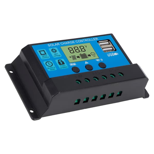 OffGrid PWM Solar Charge Controller 30A Auto 12V/24V Selvtilpassende Regulator til Solpanelsystem