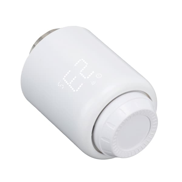 Smart radiatortermostat, drejeligt display, programmerbar Zigbee-ventil, 5-sæt tidsplanlægning