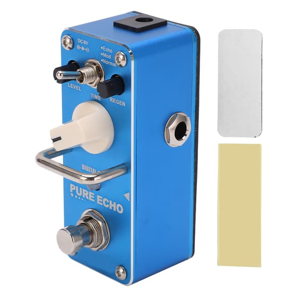 Delayeffekt Ren Eko Metall Monoblock Multifunktionell Digital Pedal för Elgitarr DC 9V