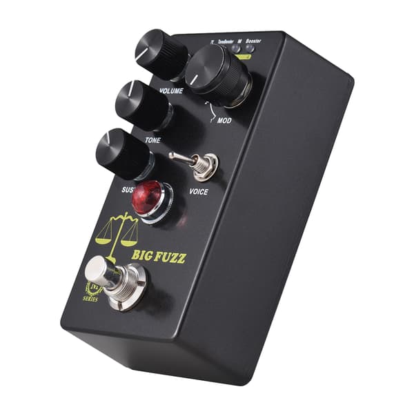 MOSKYAudio FUZZ Gitarr Effektpedal 4 lägesomkopplare & Volym/Ton/Sustain-kontroller Kompakt Bärbar Digital Fuzz Gitarr Effektor Effektprocessor för E
