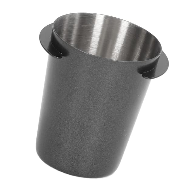 58 mm doseringskop i rustfrit stål, kompatibilitet, polering, kaffedoseringskop, pulverføder til kaffe, sort