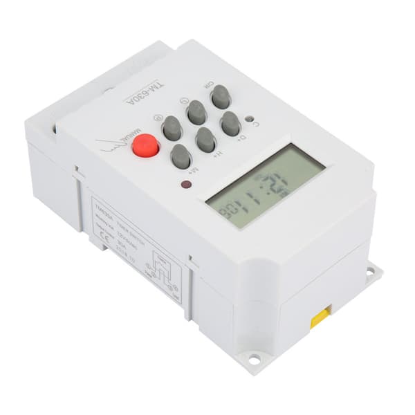 12V DC Mini LCD Digital Timer Switch TM630A, Programmerbar Stikkontakt, 16A, Daglig Cyklus, Hjemmeautomatisering