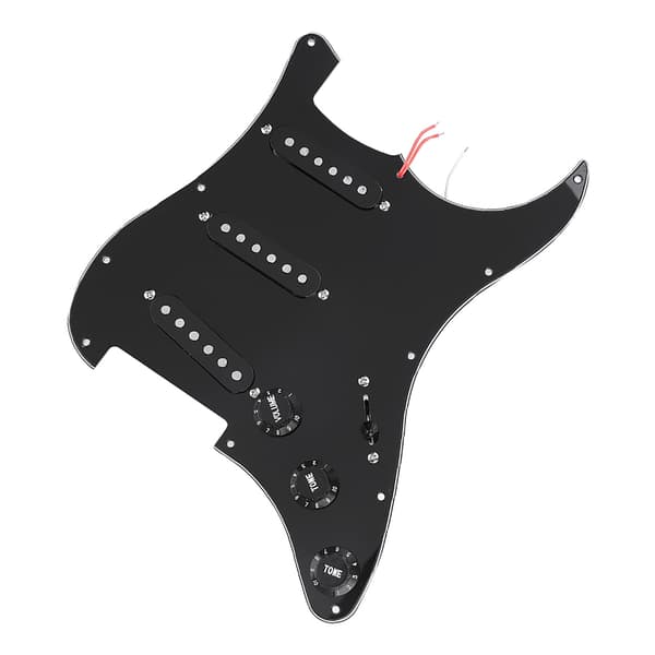 1 set DIY elgitarrkit Plektrumskydd Bakre kåpa Brosystem för ST-stil gitarrer