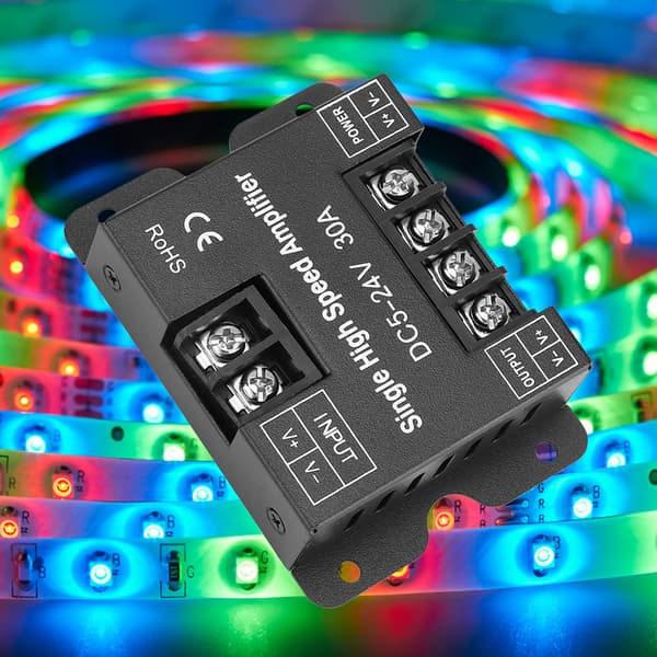 DC5-24V 30A enkeltfarvet LED-signalforstærker til lysstrimmel RGB LED-controller