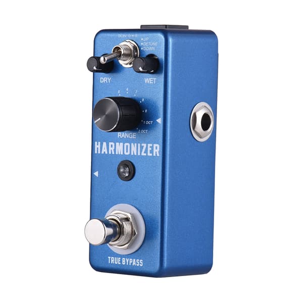 Rowin Guitar Effects Pedal Harmonizer Guitar Pedal Harmony/Pitch Shift/Detune 3 Modes Guitar Effect Pedal and RANGE/WET/DRY Control Knobs with True B
