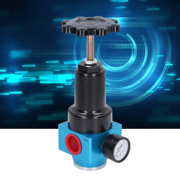 Lufttrycksregulator Medium Pneumatisk Reduktionsventil Reglerande Kontrollmätare QTYH‑25 G1