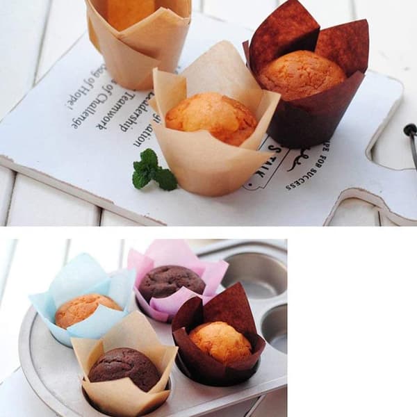 150 Tulip Mini Bageforme, Non-Stick Muffinsforme til Bryllupper og Fødselsdagsfestpynt